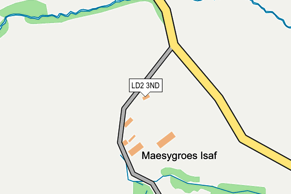 LD2 3ND map - OS OpenMap – Local (Ordnance Survey)