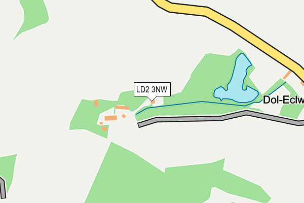 LD2 3NW map - OS OpenMap – Local (Ordnance Survey)