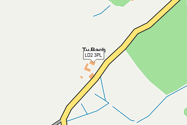 LD2 3PL map - OS OpenMap – Local (Ordnance Survey)