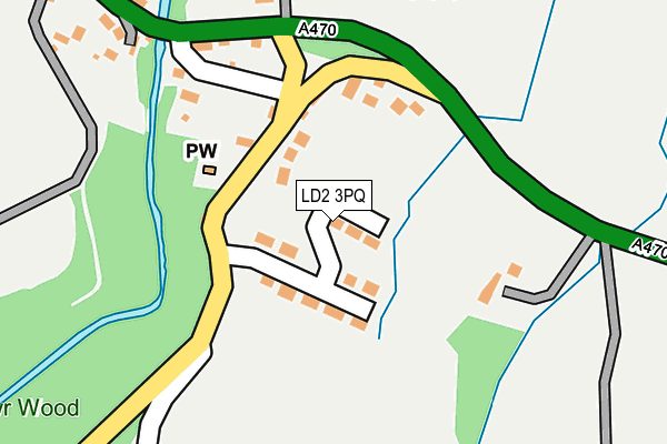 LD2 3PQ map - OS OpenMap – Local (Ordnance Survey)