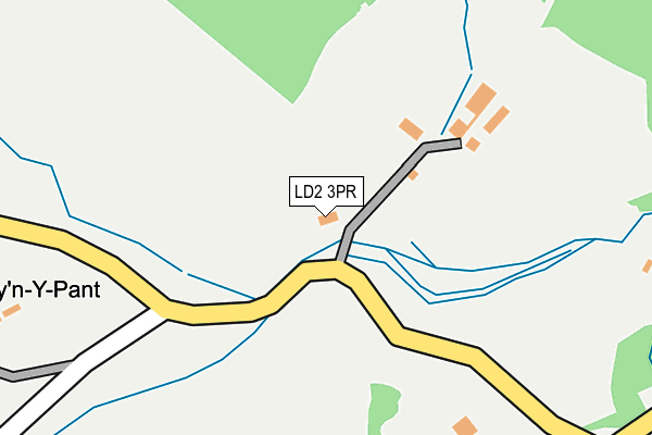 LD2 3PR map - OS OpenMap – Local (Ordnance Survey)