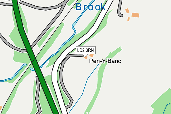 LD2 3RN map - OS OpenMap – Local (Ordnance Survey)