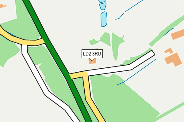 LD2 3RU map - OS OpenMap – Local (Ordnance Survey)