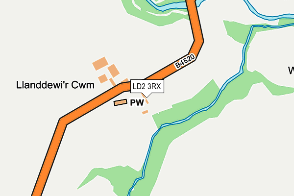 LD2 3RX map - OS OpenMap – Local (Ordnance Survey)