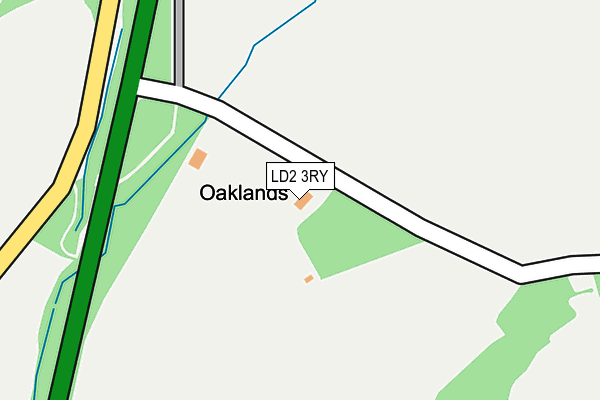 LD2 3RY map - OS OpenMap – Local (Ordnance Survey)