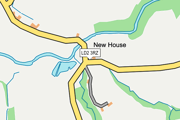 LD2 3RZ map - OS OpenMap – Local (Ordnance Survey)