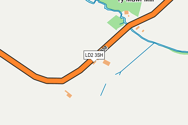 LD2 3SH map - OS OpenMap – Local (Ordnance Survey)