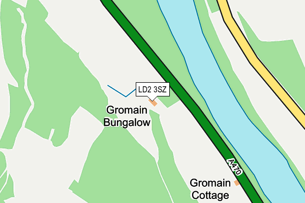 LD2 3SZ map - OS OpenMap – Local (Ordnance Survey)