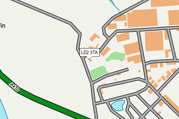 LD2 3TA map - OS OpenMap – Local (Ordnance Survey)