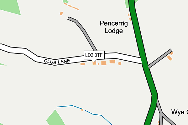 LD2 3TF map - OS OpenMap – Local (Ordnance Survey)