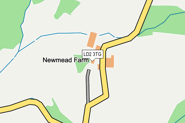 LD2 3TG map - OS OpenMap – Local (Ordnance Survey)