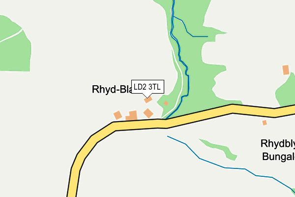 LD2 3TL map - OS OpenMap – Local (Ordnance Survey)