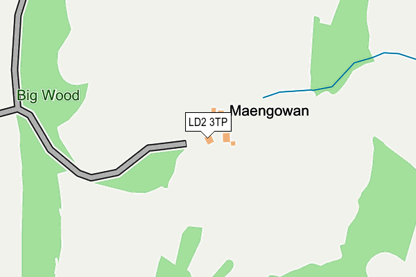 LD2 3TP map - OS OpenMap – Local (Ordnance Survey)