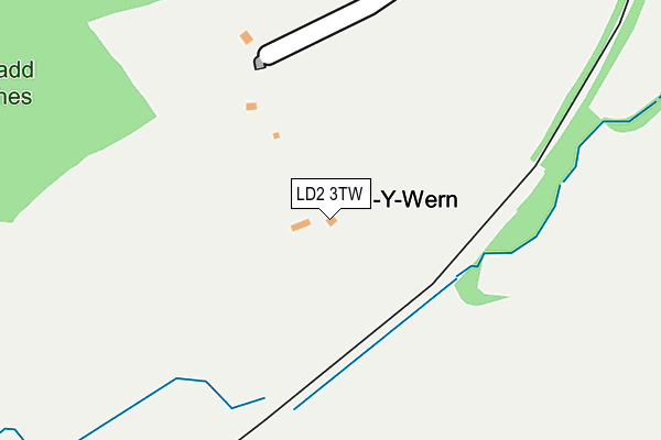 LD2 3TW map - OS OpenMap – Local (Ordnance Survey)