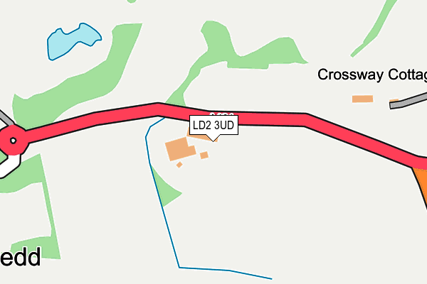 LD2 3UD map - OS OpenMap – Local (Ordnance Survey)