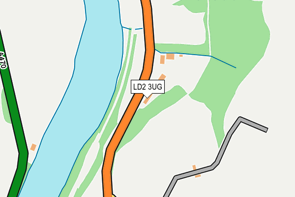 LD2 3UG map - OS OpenMap – Local (Ordnance Survey)