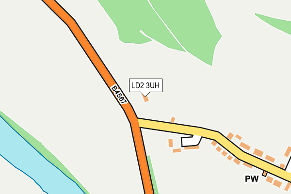 LD2 3UH map - OS OpenMap – Local (Ordnance Survey)