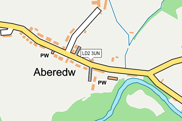 LD2 3UN map - OS OpenMap – Local (Ordnance Survey)