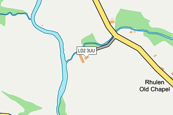 LD2 3UU map - OS OpenMap – Local (Ordnance Survey)
