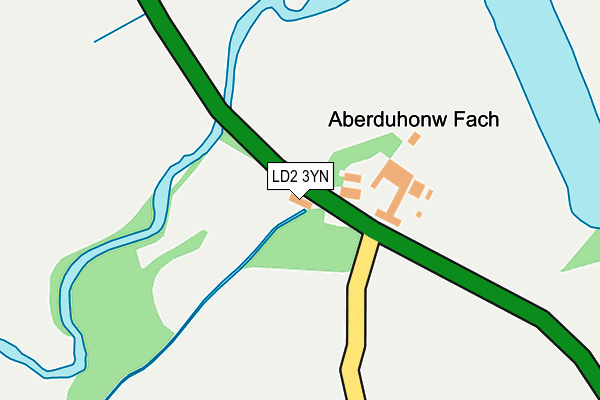 LD2 3YN map - OS OpenMap – Local (Ordnance Survey)