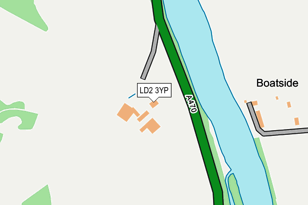 LD2 3YP map - OS OpenMap – Local (Ordnance Survey)