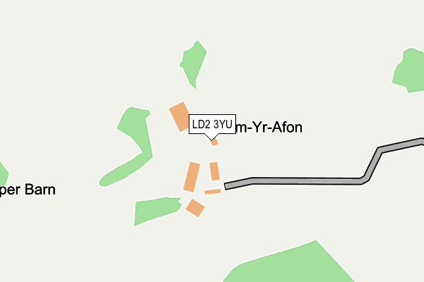 LD2 3YU map - OS OpenMap – Local (Ordnance Survey)