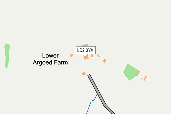 LD2 3YX map - OS OpenMap – Local (Ordnance Survey)
