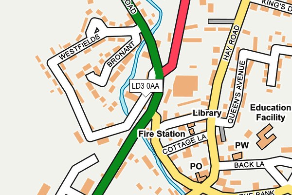 LD3 0AA map - OS OpenMap – Local (Ordnance Survey)
