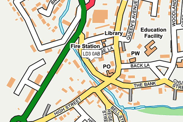 LD3 0AB map - OS OpenMap – Local (Ordnance Survey)