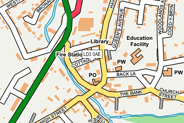 LD3 0AE map - OS OpenMap – Local (Ordnance Survey)