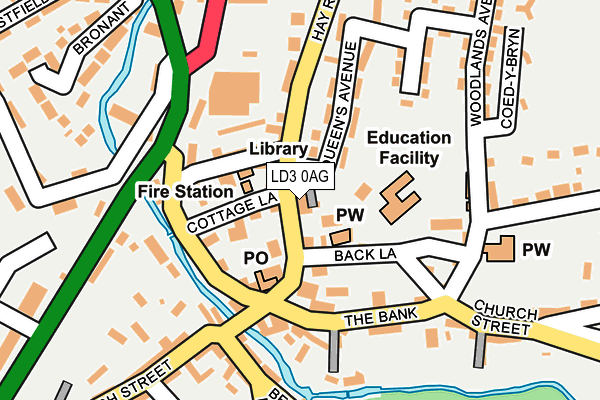 LD3 0AG map - OS OpenMap – Local (Ordnance Survey)
