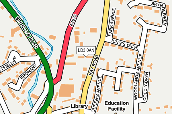 LD3 0AN map - OS OpenMap – Local (Ordnance Survey)