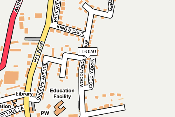 LD3 0AU map - OS OpenMap – Local (Ordnance Survey)