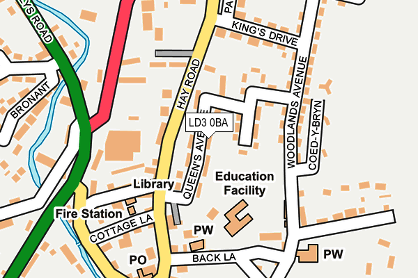 LD3 0BA map - OS OpenMap – Local (Ordnance Survey)