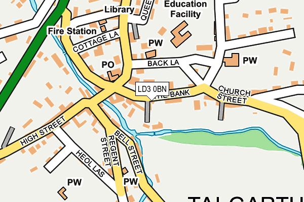 LD3 0BN map - OS OpenMap – Local (Ordnance Survey)