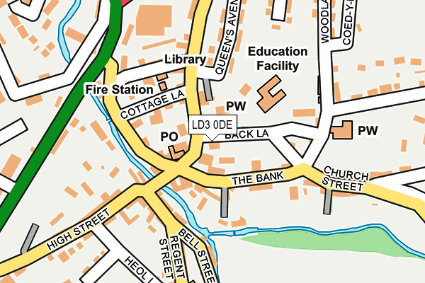 LD3 0DE map - OS OpenMap – Local (Ordnance Survey)