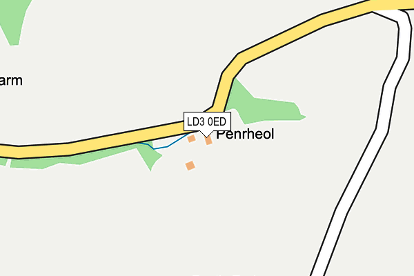 LD3 0ED map - OS OpenMap – Local (Ordnance Survey)