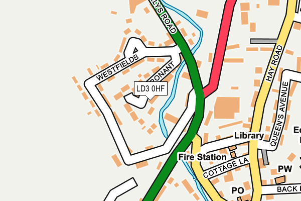 LD3 0HF map - OS OpenMap – Local (Ordnance Survey)