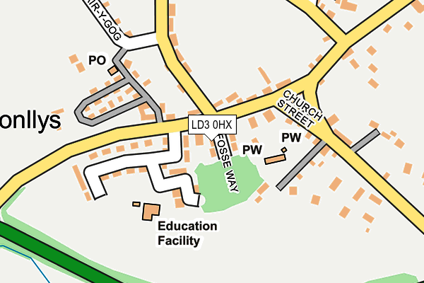 LD3 0HX map - OS OpenMap – Local (Ordnance Survey)