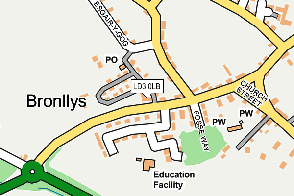 LD3 0LB map - OS OpenMap – Local (Ordnance Survey)