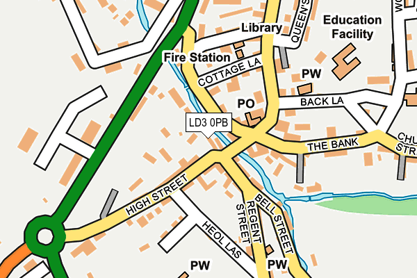 LD3 0PB map - OS OpenMap – Local (Ordnance Survey)