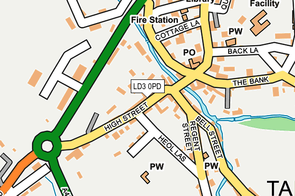 LD3 0PD map - OS OpenMap – Local (Ordnance Survey)