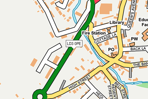 LD3 0PE map - OS OpenMap – Local (Ordnance Survey)