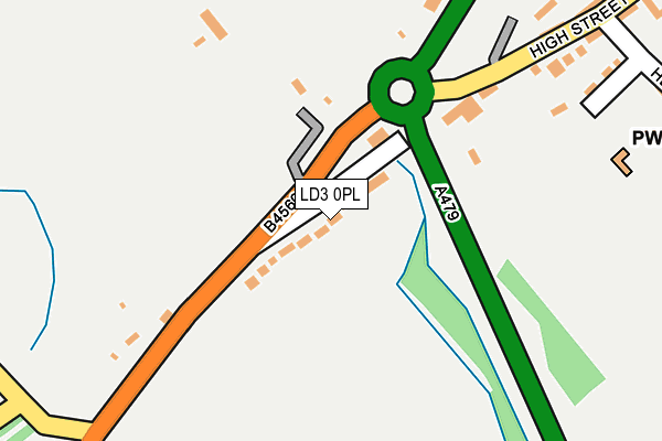 LD3 0PL map - OS OpenMap – Local (Ordnance Survey)
