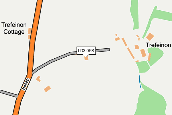 LD3 0PS map - OS OpenMap – Local (Ordnance Survey)