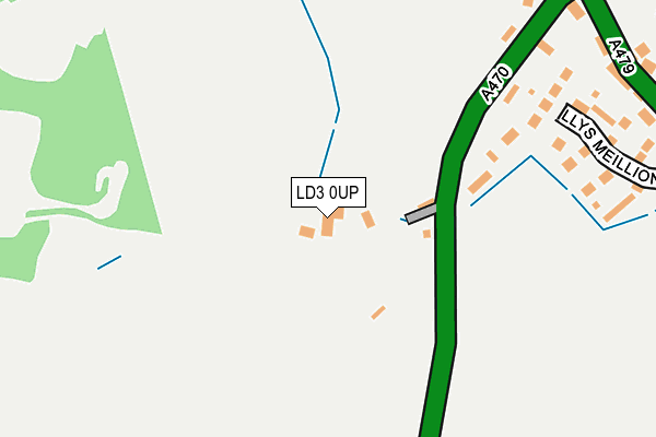 LD3 0UP map - OS OpenMap – Local (Ordnance Survey)