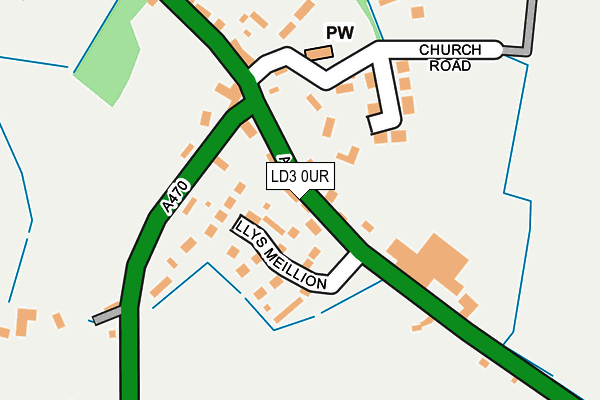 LD3 0UR map - OS OpenMap – Local (Ordnance Survey)