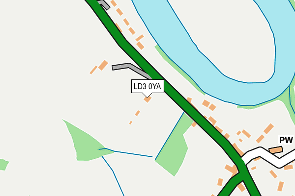 LD3 0YA map - OS OpenMap – Local (Ordnance Survey)