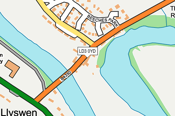 LD3 0YD map - OS OpenMap – Local (Ordnance Survey)