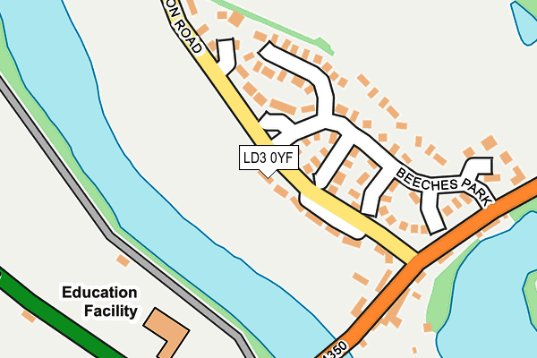 LD3 0YF map - OS OpenMap – Local (Ordnance Survey)